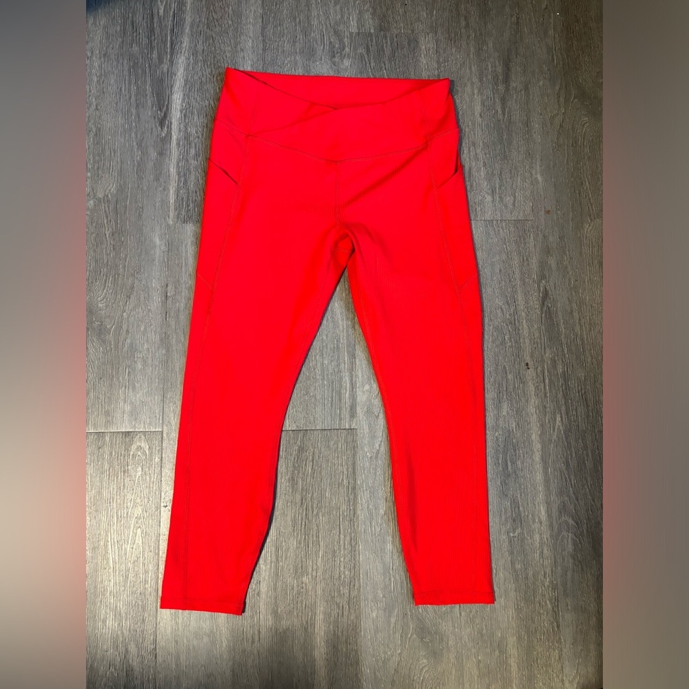 FABLETICS heated red leggings XL 12-14